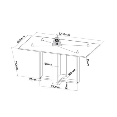 Conjunto Mesa De Jantar Retangular Milani Mel 4 Cadeiras Brisa Linho Marfim
