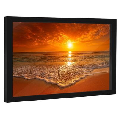 Quadro Decorativo Praia Em Clima Tropical