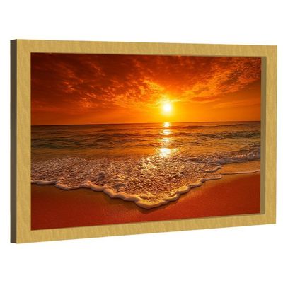 Quadro Decorativo Praia Em Clima Tropical