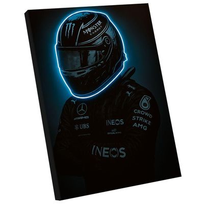 Quadro Decorativo Piloto Neon Azul