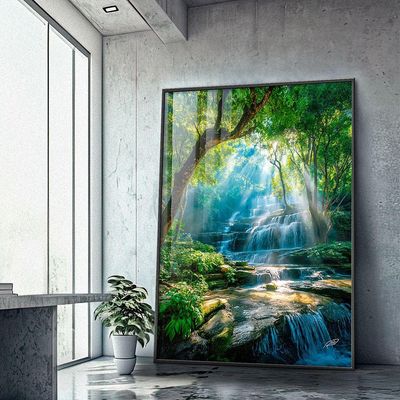 Quadro Decorativo Cachoeira Raios De Luz