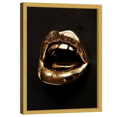 Quadro Decorativo Boca Dourada 3d