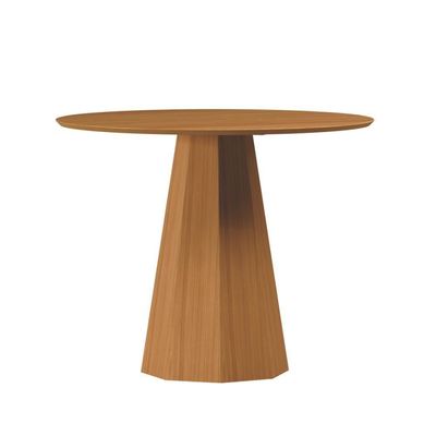 Mesa De Jantar Redonda Com Tampo Em Mdf Isis Ypê 100cm