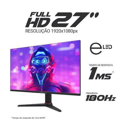 Monitor Gamer Philco 27 180Hz Full HD Tela Plana PMG27M23T Bivolt