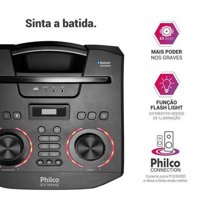 Caixa De Som Amplificada 3500W Philco Connection PCX35000 Bivolt