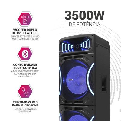 Caixa De Som Amplificada 3500W Philco Connection PCX35000 Bivolt