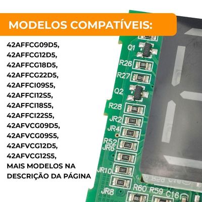 Placa Display Ar Condicionado 9 A 22.000 Btus Midea Springer 17222000a61878 Único