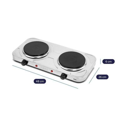 Fogão Elétrico Fama FFG01 Inox 2 Bocas 2000W 220V