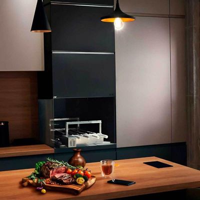 Grelha Argentina Parrila Inox 430 80x50 Prata 80x50