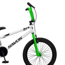Bicicleta Aro 20 Bmx Rv-x Aero Freio V-brake Infantil Branco Verde