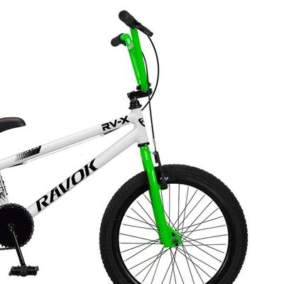 Bicicleta Aro 20 Bmx Rv-x Aero Freio V-brake Infantil Branco Verde