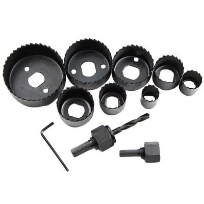 Kit Serra Copo Profissional 11 Peças Jogo Completo Maleta Gesso Madeira Plastico Mandril Multiuso
