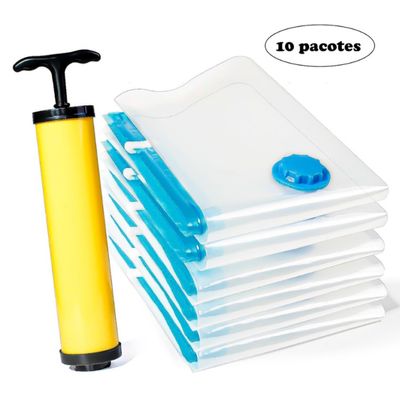 Kit 10 Sacos a Vácuo + Bomba
