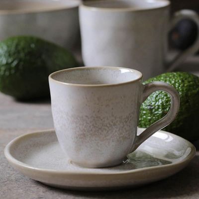 Aparelho de Jantar 30 Peças Cerâmica Stoneware Off White Bio Latte Porto Brasil Mesa Posta