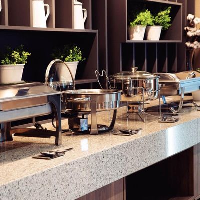 Rechaud Tramontina Aço Inox Retangular Cuba GN 1/1 9L com Fogareiro