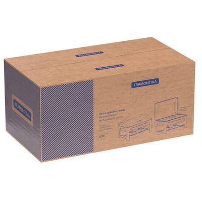 Rechaud Tramontina Aço Inox Retangular Cuba GN 1/1 9L com Fogareiro