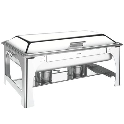 Rechaud Tramontina Aço Inox Retangular Cuba GN 1/1 9L com Fogareiro