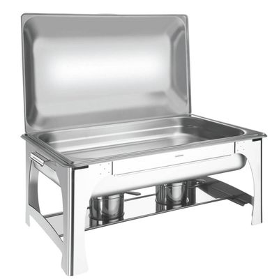 Rechaud Tramontina Aço Inox Retangular Cuba GN 1/1 9L com Fogareiro