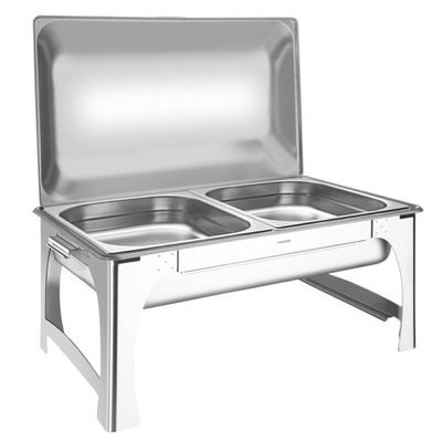Rechaud 2 Cubas GN 1/2 8,4L Banho Maria Tramontina em Aço Inox