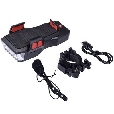 Led Recarregável Vermelho Suporte De Celular Para Bicicleta