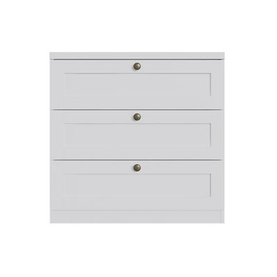 Cômoda Genialflex Infinity 3 Gavetas 100% Mdf Branco