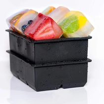 Forma De Gelo Grande Big Silicone 6 Cubos Forminha Gigante