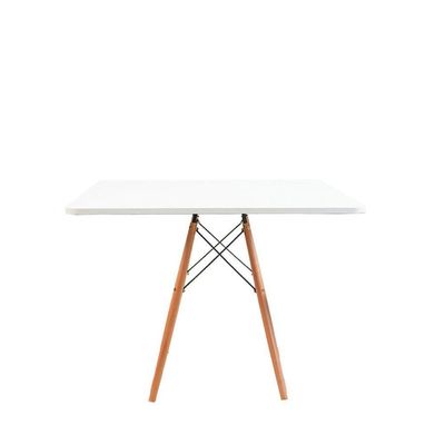 Mesa Quadrada Branca 80cm + 04 Cadeiras Eiffel Pretas