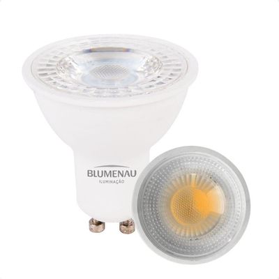 Kit 6 Lâmpada Led Dicroica Mr16 Tdl 7w Bivolt Blumenau 4000k Neutro