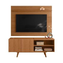 Painel Para Tv Maia Com Rack Aldan Colibri Móveis Freijó