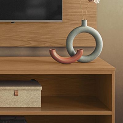 Painel Para Tv Maia Com Rack Aldan Colibri Móveis Freijó