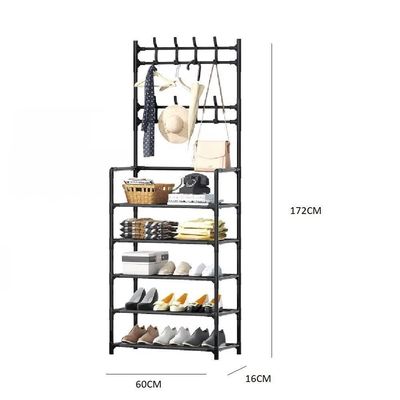 Estante 5 Prateleiras Organizador Arara Cabideiro Rack