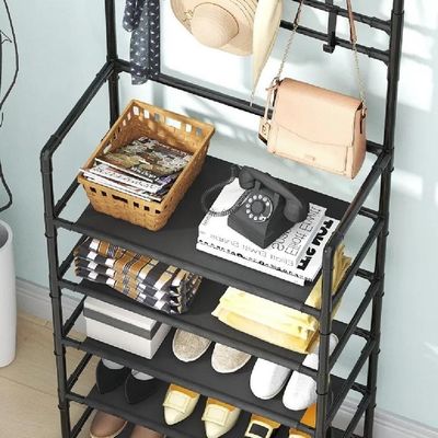 Estante 5 Prateleiras Organizador Arara Cabideiro Rack