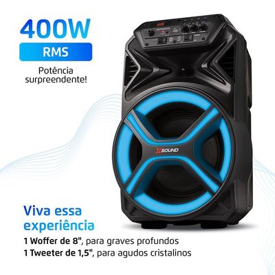 Caixa Amplificada Mondial Preto 400W RMS CM-400-L Bivolt