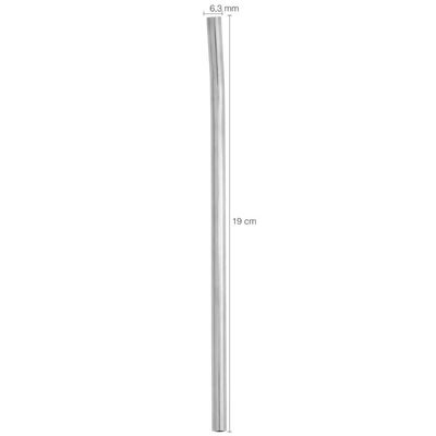 Kit 4 Canudos Inox Reutilizável Reto 6,3mm 19cm Bebidas Água Sucos Drinks Coquetel