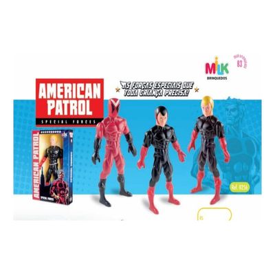 Boneco Articulado 30 Cm American Patrol Milk Brinquedos
