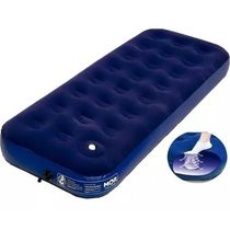 Colchao Inflavel Solteiro Mor Inflador Embutido Cor Azul