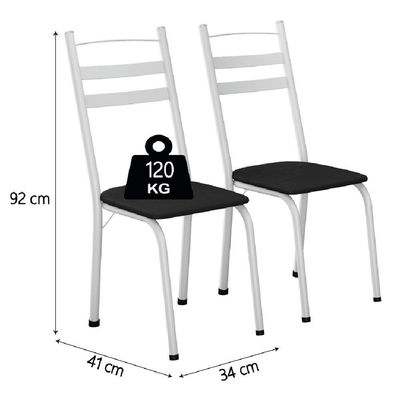 Conjunto De Mesa Sala De Jantar Com 6 Cadeiras Tubular.