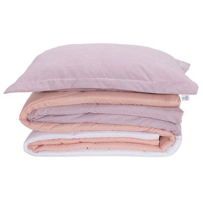 Kit Edredom Linho Colorful Solteiro Cor:rosa