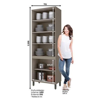 Cristaleira Connect 4 Portas Duna Cristal – Henn