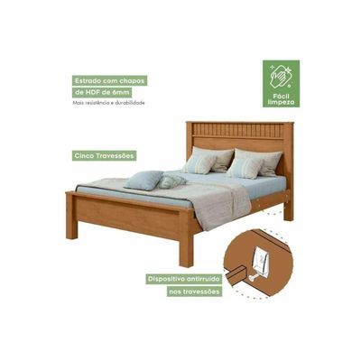 Cama De Casal Athenas Frassino-off White - Lopas