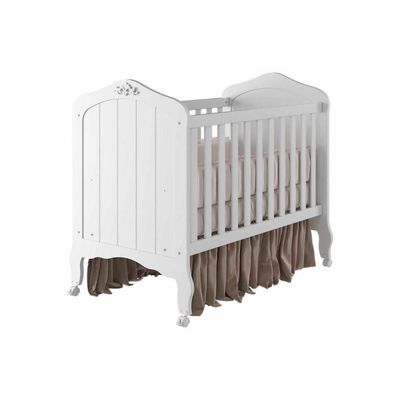Berço - Mini Cama Infantil Harmonia 2 Em 1 Branco - Permóbili Baby