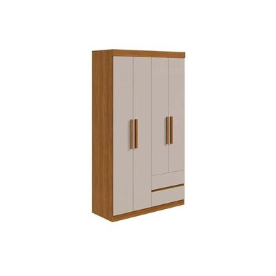 Guarda Roupa Solteiro 4 Portas E 2 Gavetas Zeus Branco - Lopas