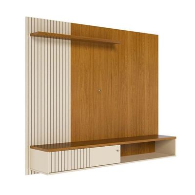 Bancada Suspensa Aurora Para Tv 65 Polegadas Com Portas - Madetec Cinamomo Off White