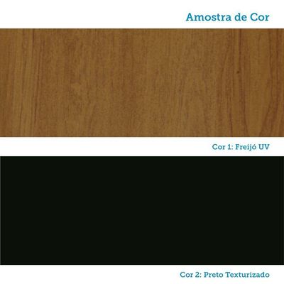Armário Aéreo 20cm 1 Porta Slim Luciane Móveis Freijó/preto