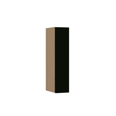 Armário Aéreo 20cm 1 Porta Slim Luciane Móveis Freijó/preto