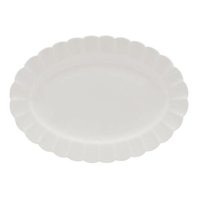 Travessa Oval Em Porcelana Flora 41,5x29,5cm Oxford Camélia