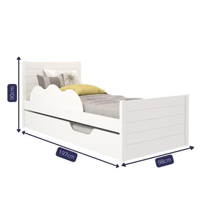 Bicama Elza Branco Com Proteção E Colchões Light D33 - Permóbili Baby Branco