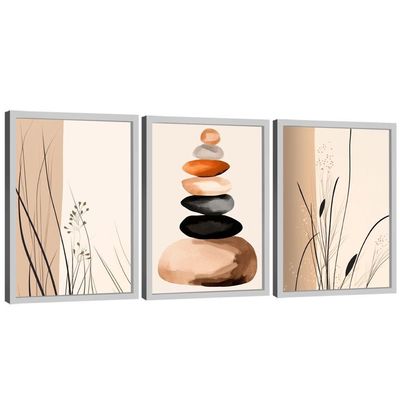Quadro Decorativo Minimalismo Linhas De Grama E Caule
