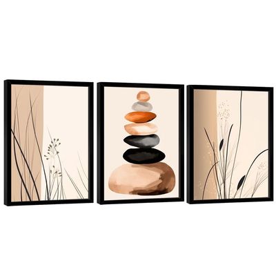 Quadro Decorativo Minimalismo Linhas De Grama E Caule
