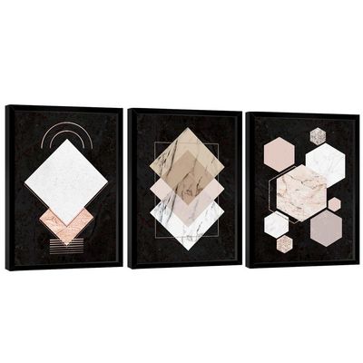 Quadro Decorativo Abstrato Formas Na Cerâmica